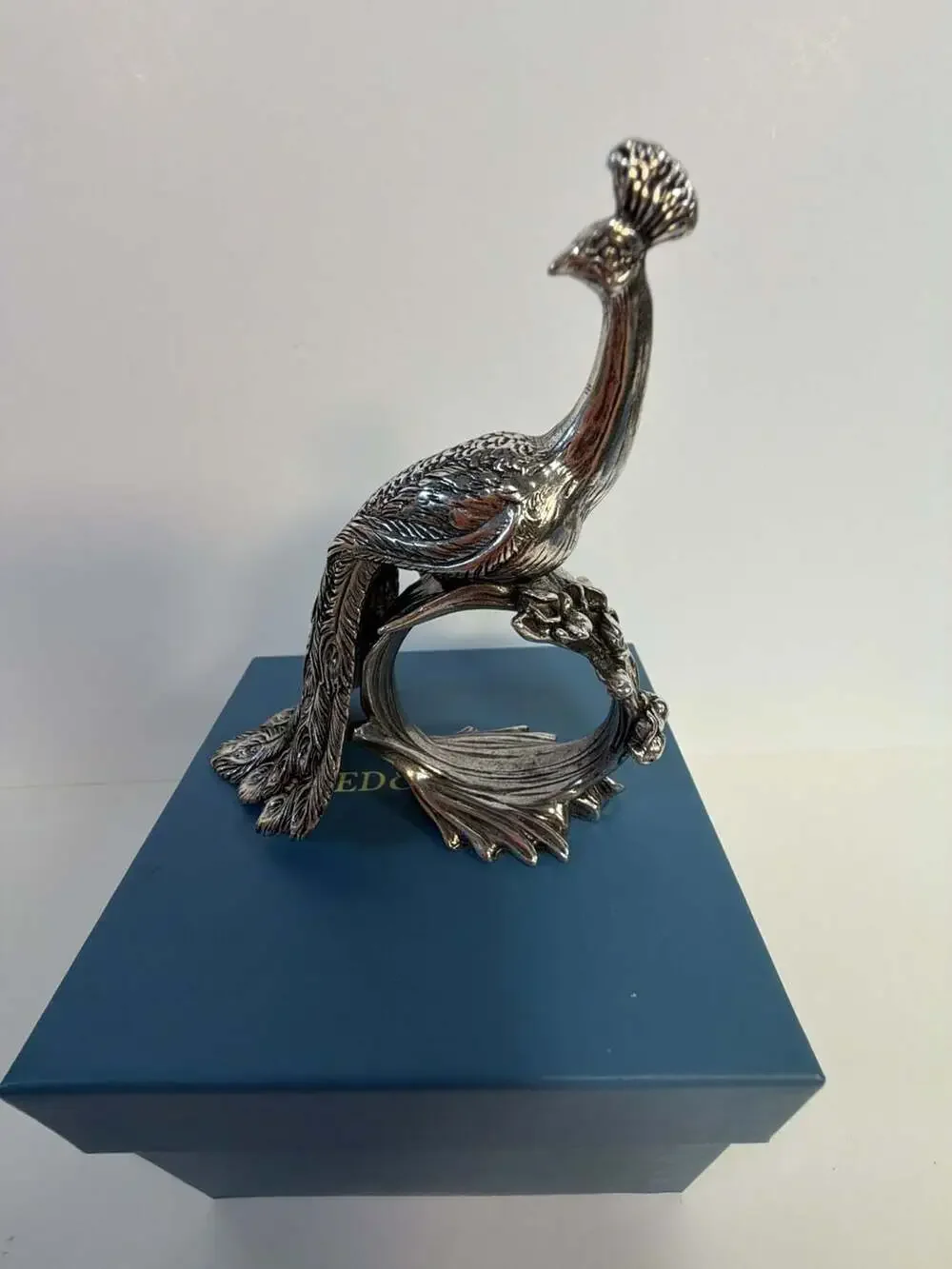 Reed & Barton‎ 1824 Collection Silverplate Peacock Napkin Ring